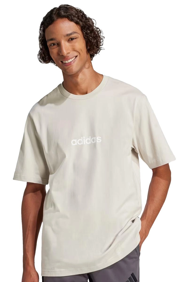 Camiseta Adidas Logo Linear Masculina Bege