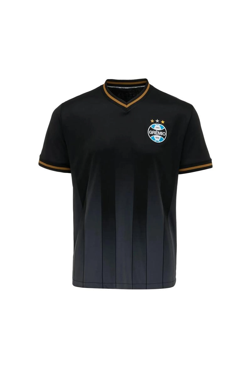 Camiseta Betel Grêmio Manga Curta Degradê Preta 
