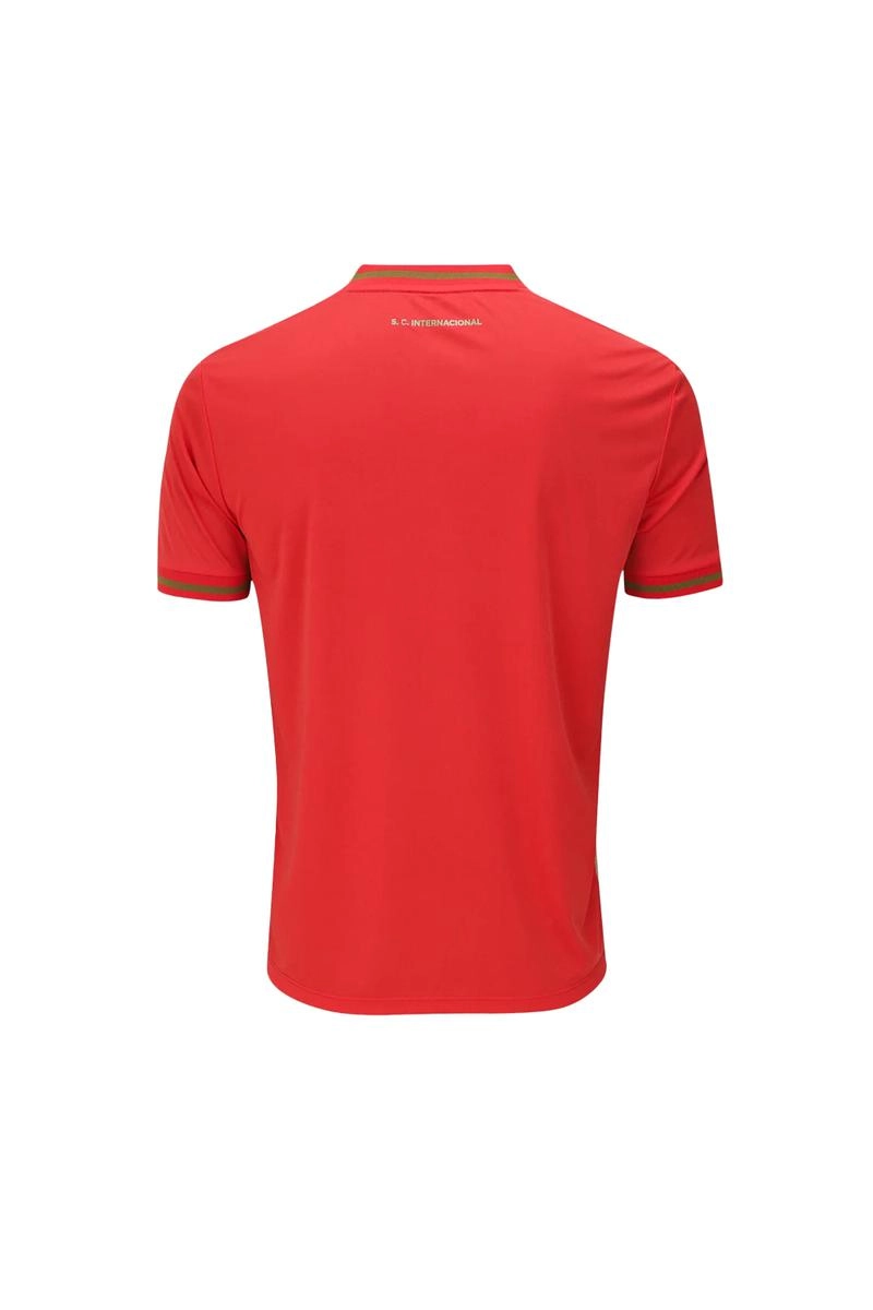 Camiseta Betel Internacional Manga Curta Vermelha e Dourada