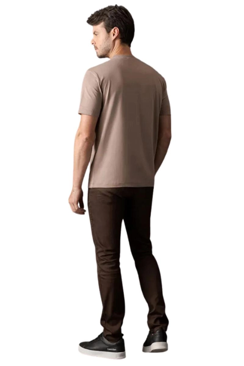 Camiseta Calvin Klein Embossed Masculina Caqui