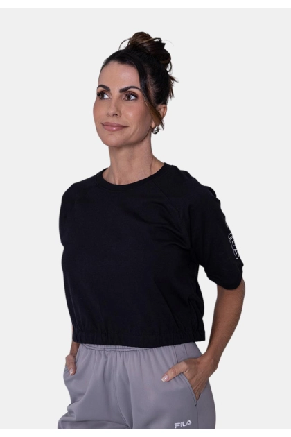 Camiseta Fila Cropped Transfer Feminina Produto - Camiseta Fila Cropped Transfer Feminina