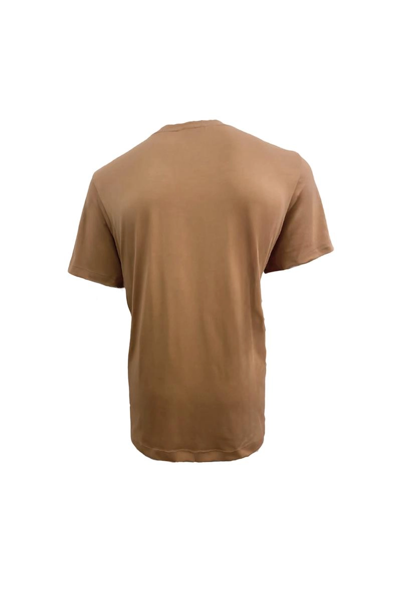  Camiseta Fila One World Manga Curta Masculina Caramelo