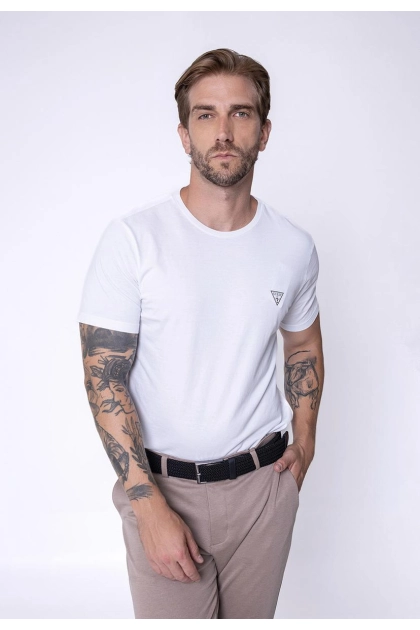 Produto - Camiseta Guess Manga Curta Triângulo Masculina Branca