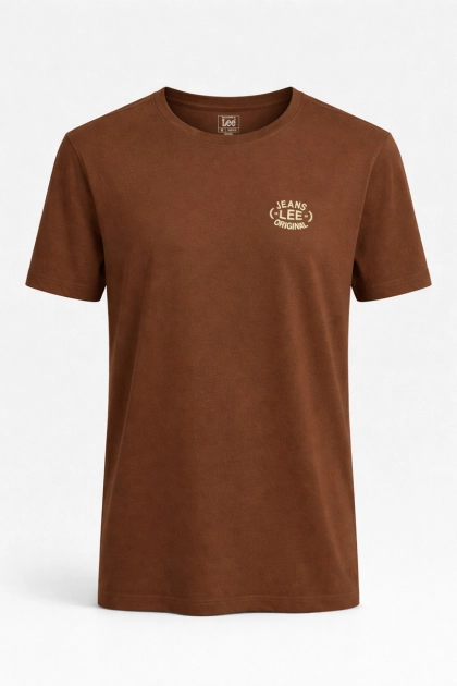 Camiseta Lee Manga curta Básica Masculina Marrom Produto Camiseta Lee Manga curta Básica Masculina Marrom