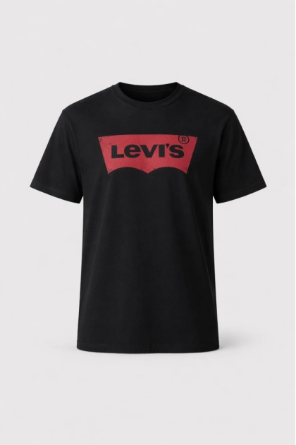 Camiseta Levis Manga Curta Masculina Preto/Vermelho Produto Camiseta Levis Manga Curta Masculina Preto/Vermelho