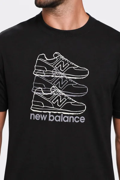 Camiseta Masculina New Balance Layered Preta Produto Camiseta Masculina New Balance Layered Preta
