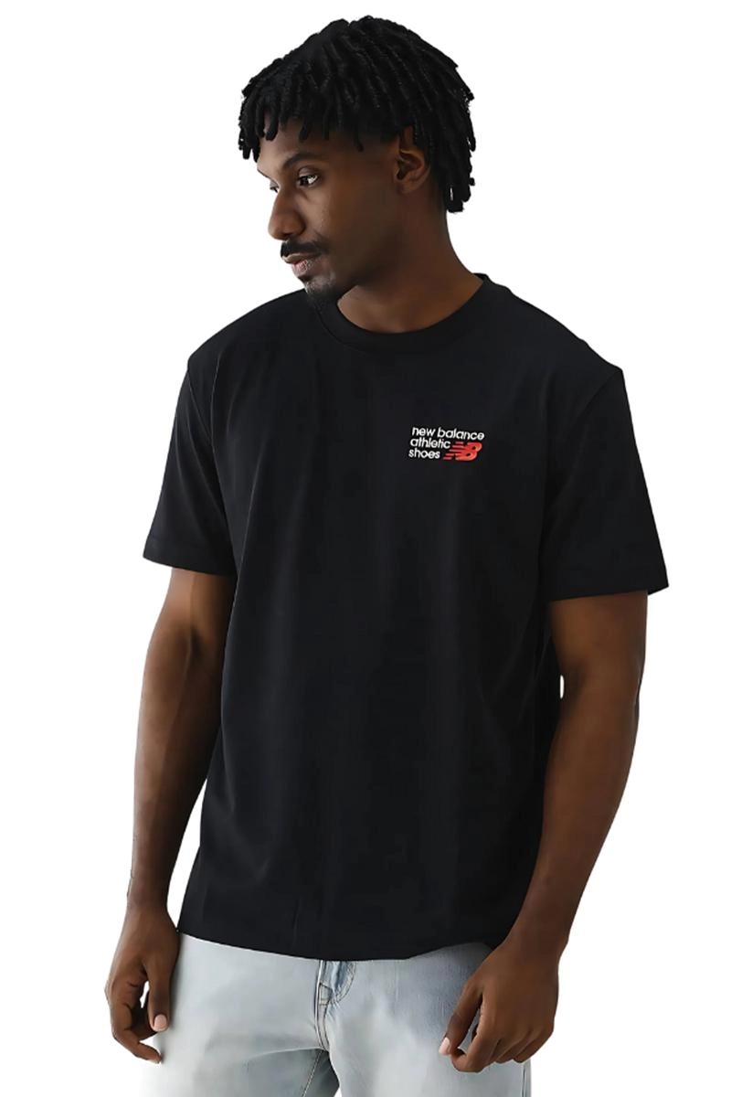 Produto Camiseta New Balance Logo Masculina Preta