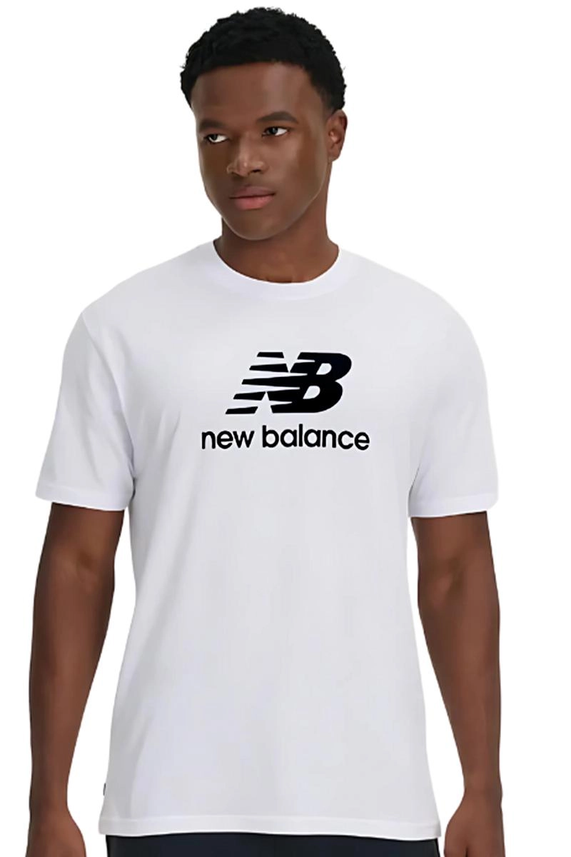 Camiseta New Balance Manga Curta Essentials Masculina Branca