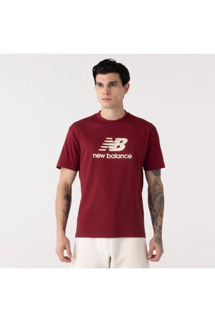 Camiseta New Balance Manga Curta Masculino Vinho Produto - Camiseta New Balance Manga Curta Masculino Vinho