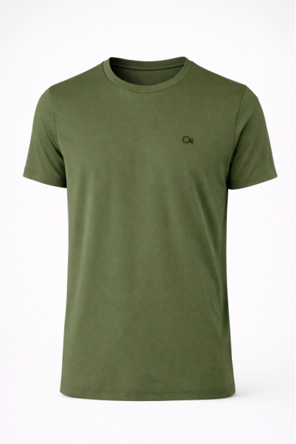 Camiseta Ogochi Básica Masculina Verde Musgo Produto Camiseta Ogochi Básica Masculina Verde Musgo