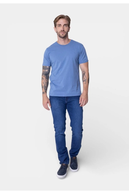 Produto Camiseta Ogochi Manga Curta Basic Go Masculina Azul Bic
