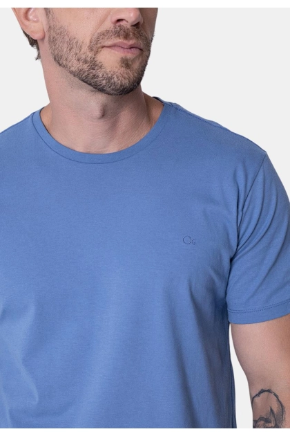 Produto Camiseta Ogochi Manga Curta Basic Go Masculina Azul Bic