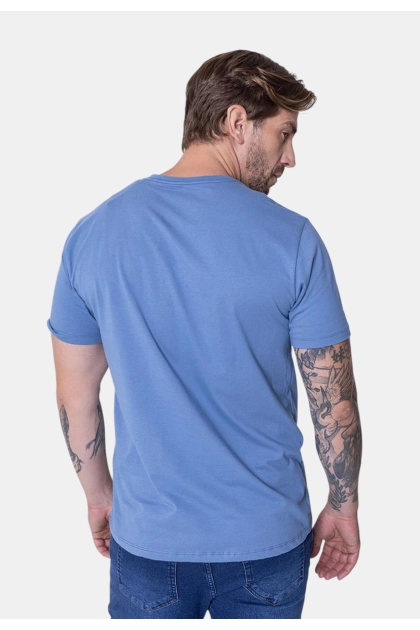 Produto Camiseta Ogochi Manga Curta Basic Go Masculina Azul Bic