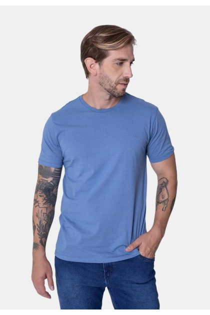 Produto Camiseta Ogochi Manga Curta Basic Go Masculina Azul Bic