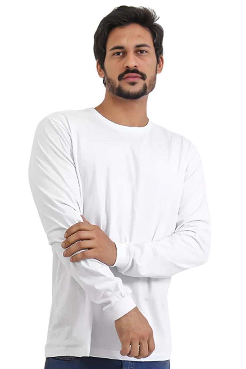 Camiseta Polo Brasil Basic Go Manga Longa Masculina Branca