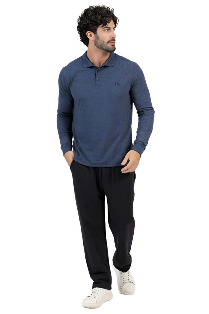 Camiseta Polo Manga Longa Polo Brasil Masculina Marinho
