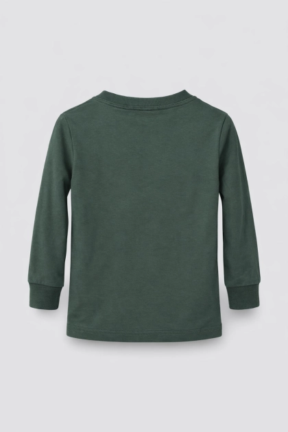 Camiseta Pulla Bulla Manga Longa Dino Bebê Masculina Verde Militar Produto Camiseta Pulla Bulla Manga Longa Dino Bebê Masculina Verde Militar