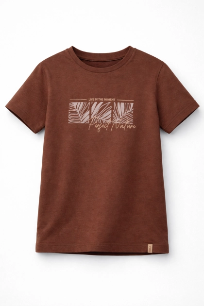 Camiseta SBA Manga Curta Estampada Juvenil Masculina Marrom Produto Camiseta SBA Manga Curta Estampada Juvenil Masculina Marrom