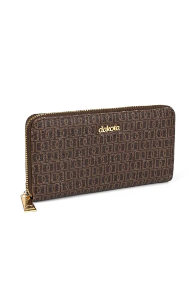Produto Carteira Feminina Dakota Logomania Marrom com Zíper