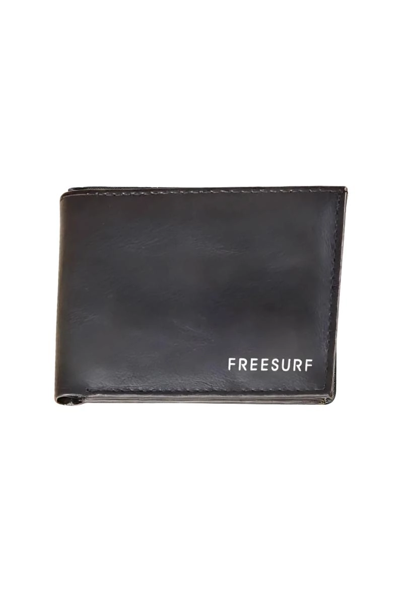 Carteira Freesurf de Couro Masculina Pretaa