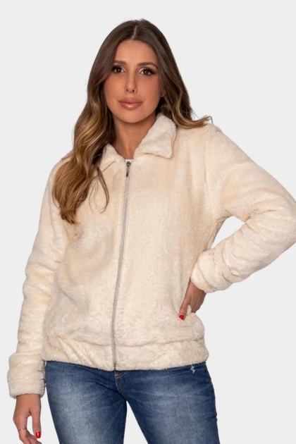 Produto - Casaco Fleece Duplo Lzt Feminino Off White