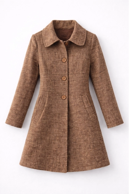 Casaco La Marca Lã Batida Longo Feminino Café Mescla Produto Casaco La Marca Lã Batida Longo Feminino Café Mescla