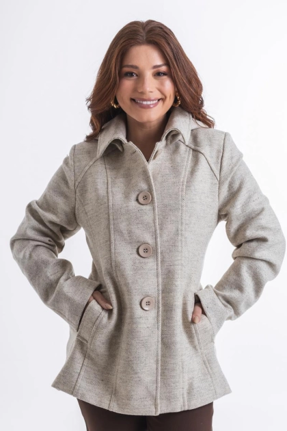 Produto - Casaco La Marca La Capuz Feminino Bege 