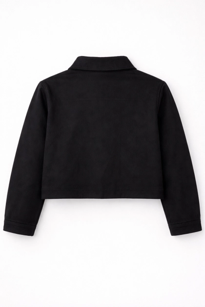 Casaco Rovitex Suede Sarjado Juvenil Feminino Preto Produto Casaco Rovitex Suede Sarjado Juvenil Feminino Preto