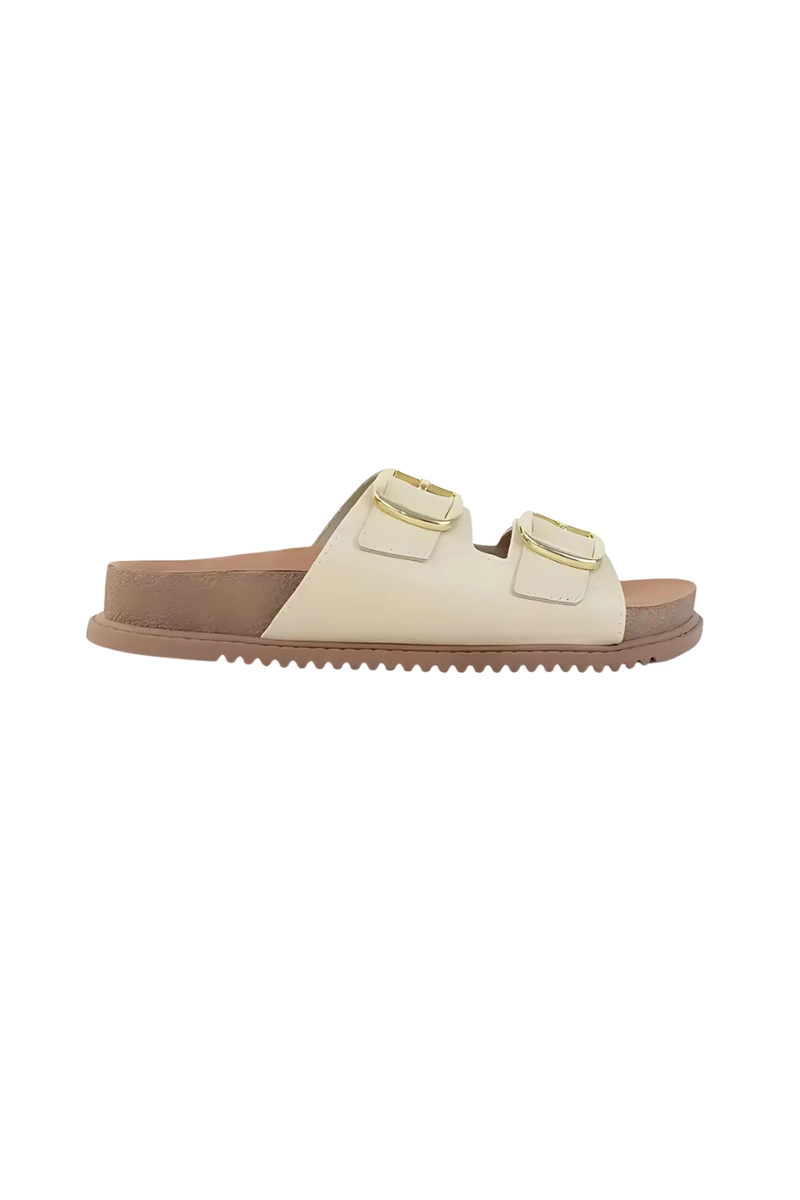 Chinelo Beira Rio Flat Feminino Creme