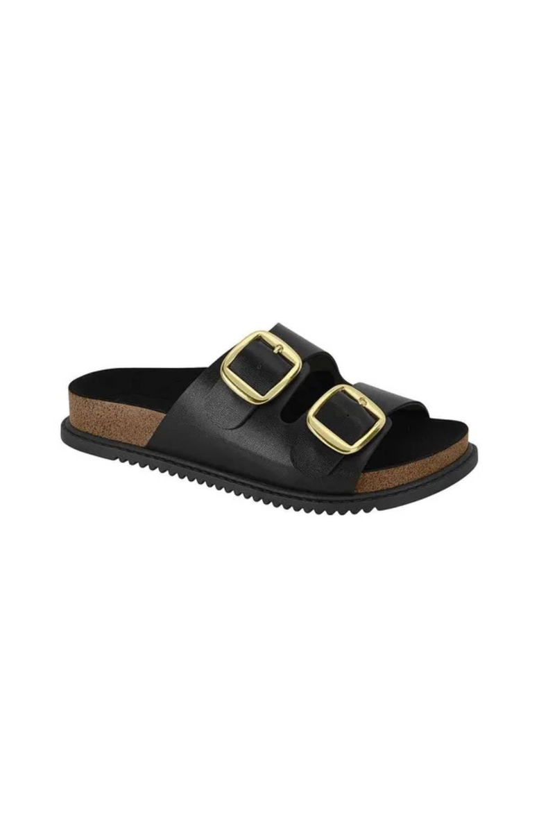 Chinelo Beira Rio Flat Feminino Preto