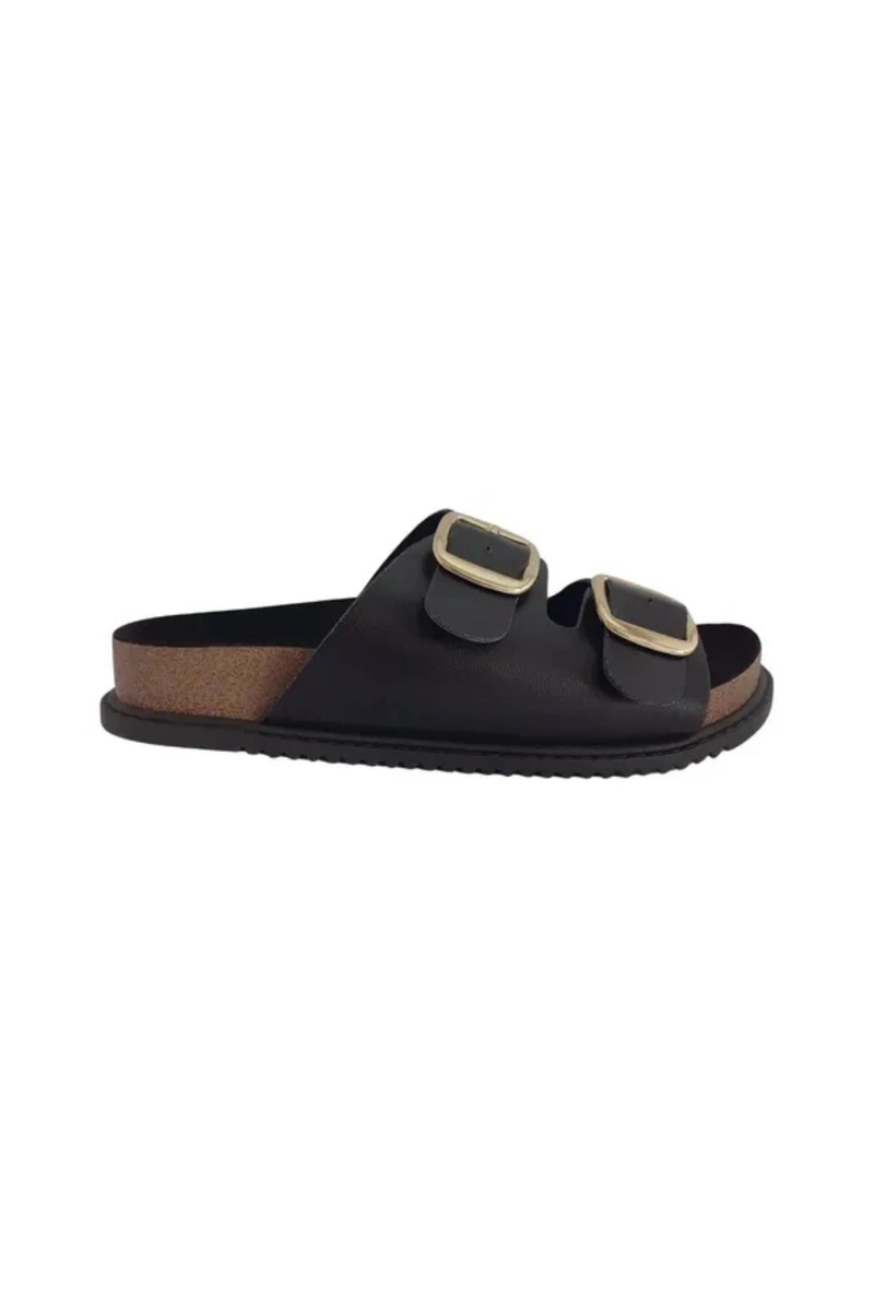 Chinelo Beira Rio Flat Feminino Preto