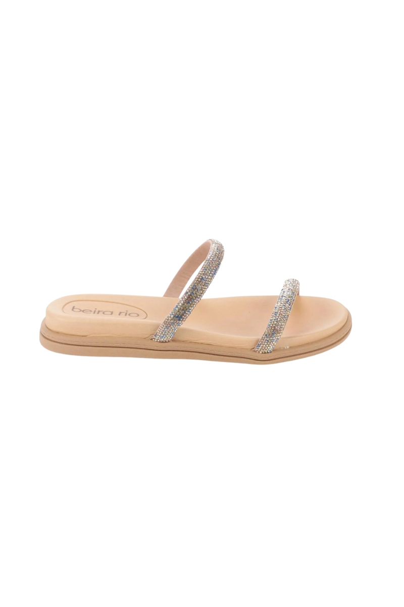 Chinelo Beira Rio Rasteira Feminina Ouro Rosado