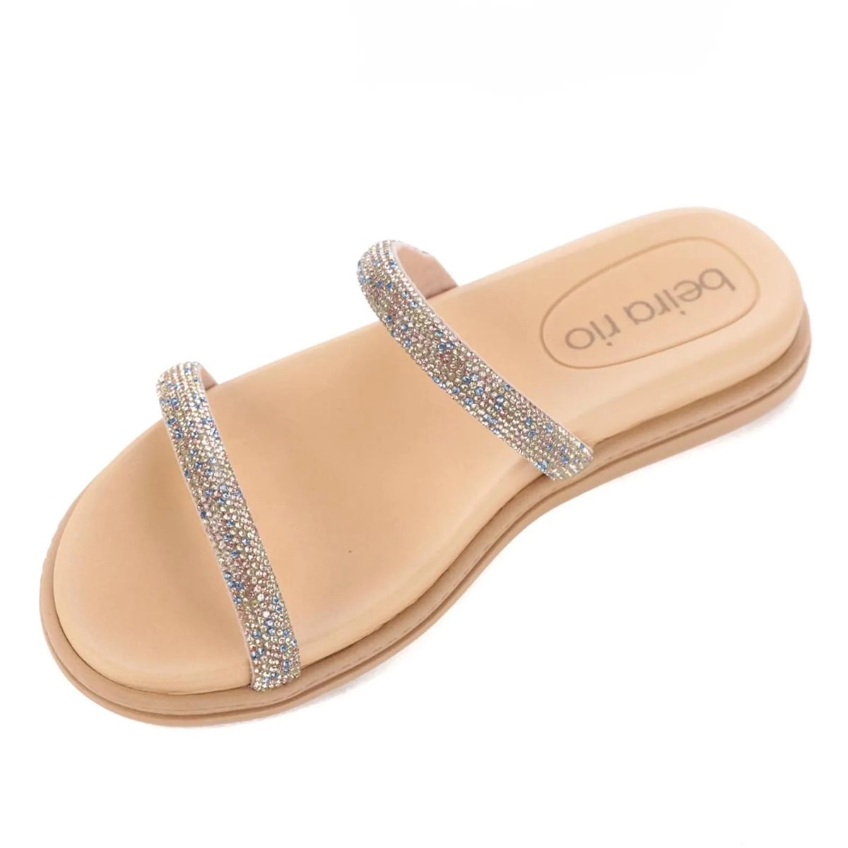 Chinelo Beira Rio Rasteira Feminina Ouro Rosado