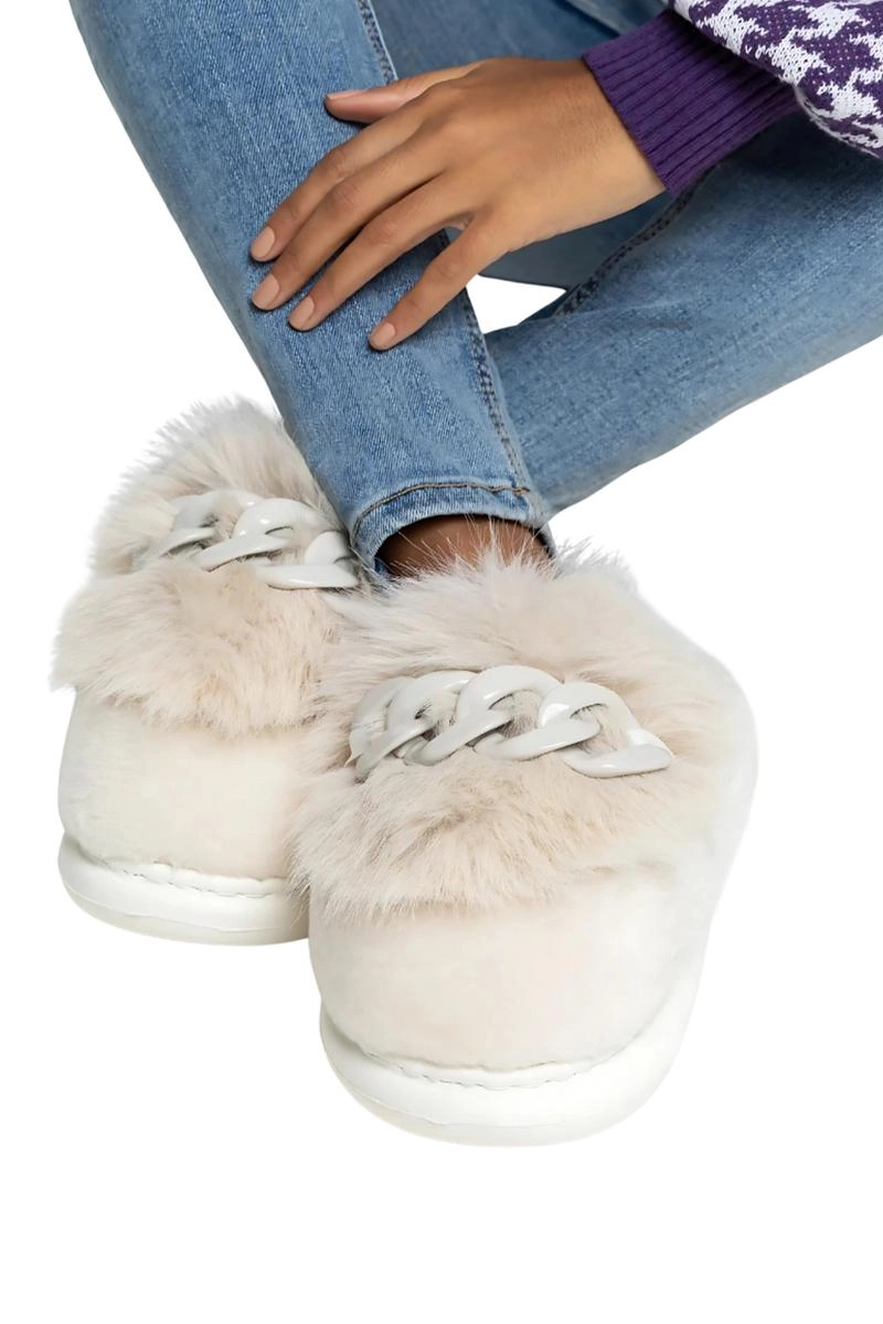 Chinelo Flowfa Pano Corrente Chloe Feminino Vanilla