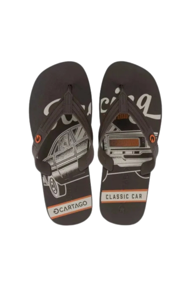 Produto - Chinelo Grendene Cartago Juvenil Masculino Marrom e Bege