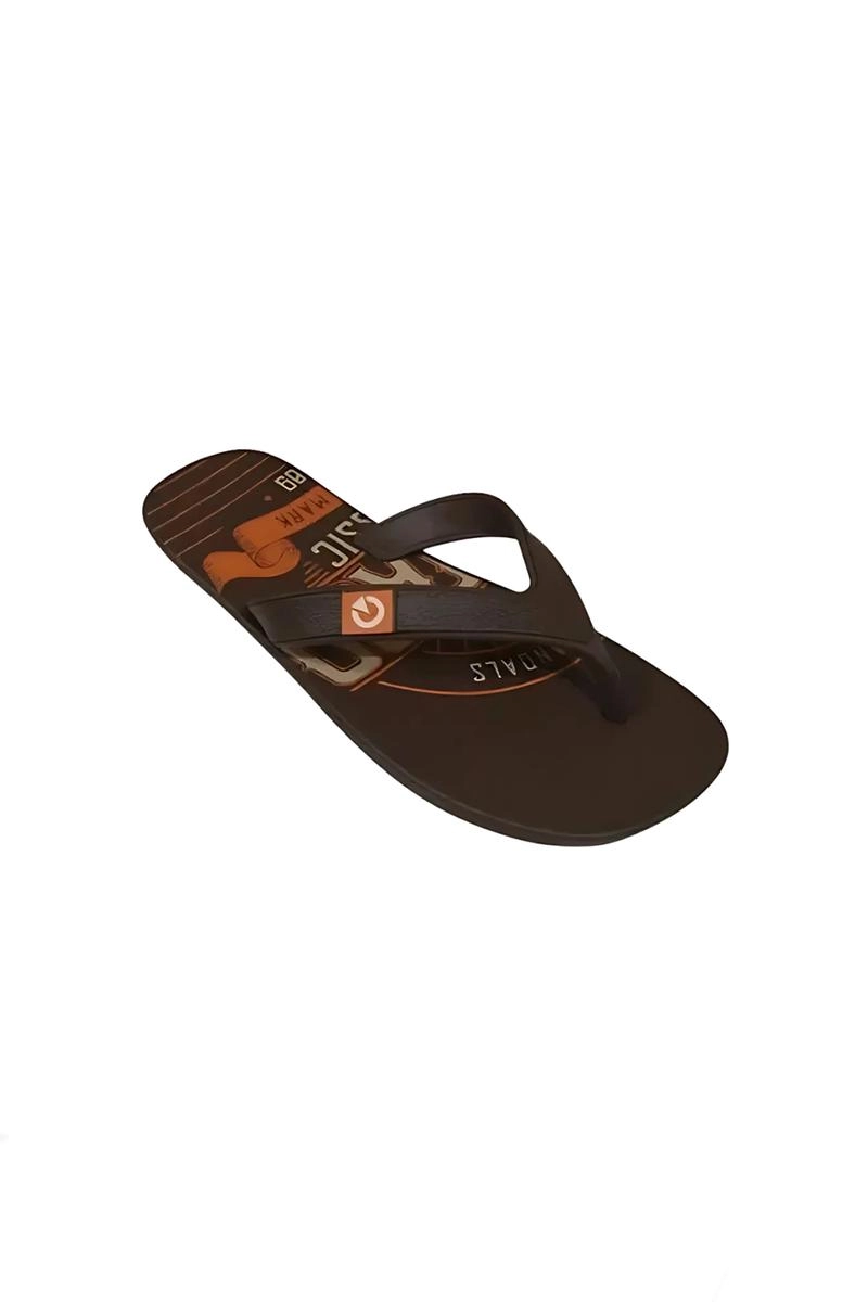 Chinelo Grendene Cartago Masculino Marrom e Laranja
