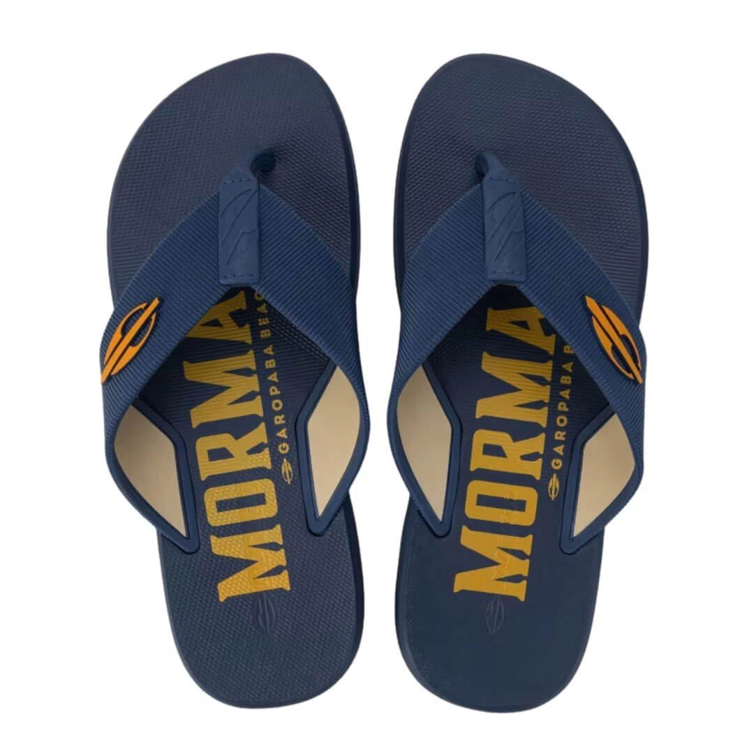 Chinelo Grendene Mormaii Masculino Azul e Amarelo
