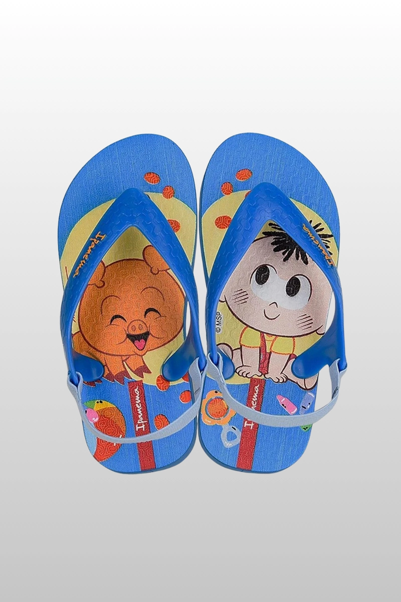 Produto - Chinelo Ipanema Grendene Turma Da Monina Masculino Azul e Amarelo