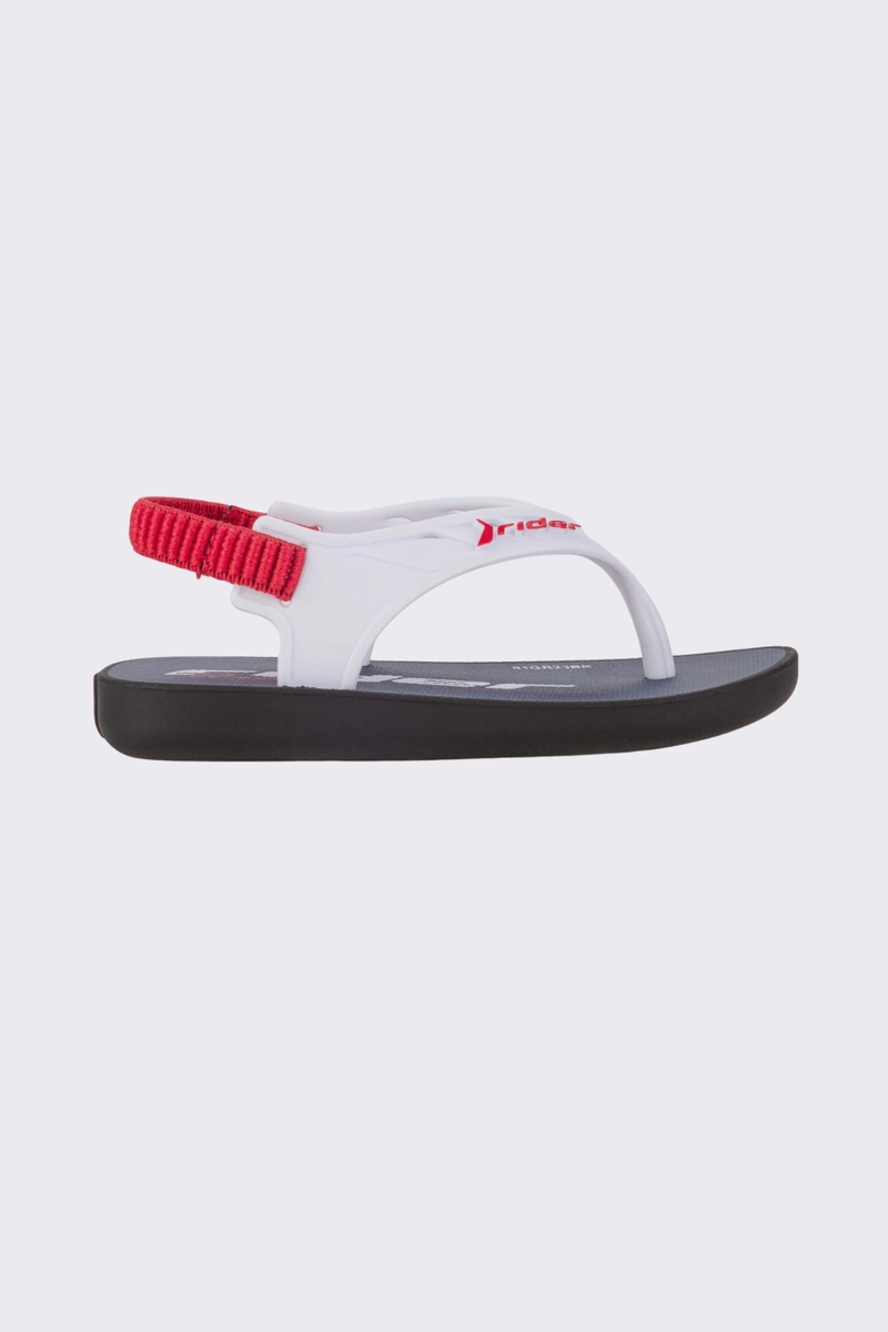 Produto - Chinelo Rider Grendene Street Fun Bebê Masculino Branco, Preto e Vermelho