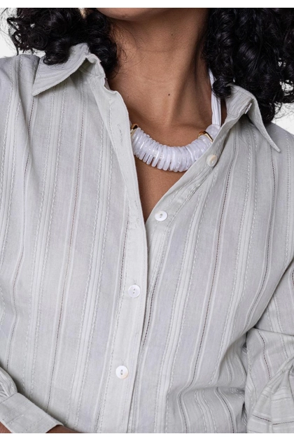 Camisa Mixon Manga Longa Alongada Com Botões Feminina Produto Camisa Mixon Manga Longa Alongada Com Botões Feminina