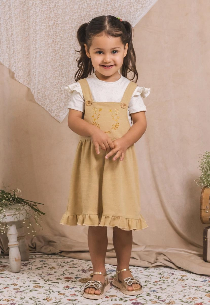 Produto - CONJ INF FEM SALOPETE BORD COCCINELLE