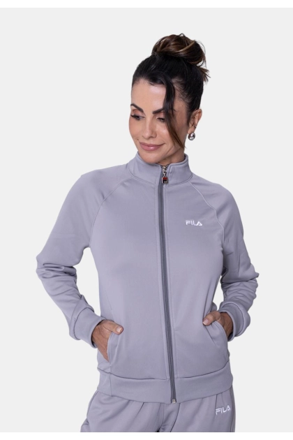 Conjunto Agasalho Fila Helanca Feminino Cinza Produto Conjunto Agasalho Fila Helanca Feminino Cinza