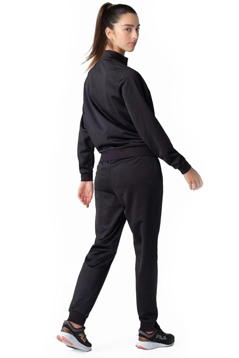 Conjunto Agasalho Fila Helanca Feminino Preto