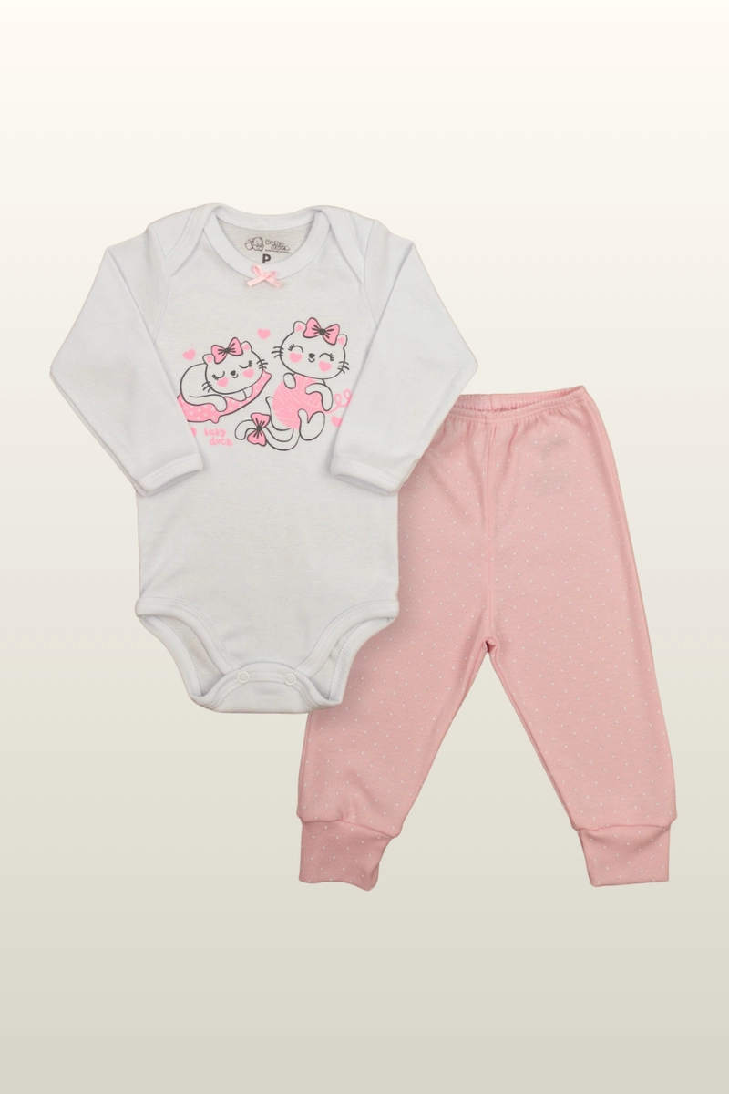 Produto - Conjunto Baby Duck Bebê Feminino Gatas