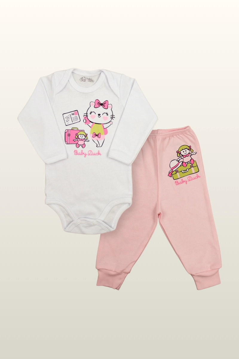 Produto - Conjunto Baby Duck Bebê Feminino Gatas
