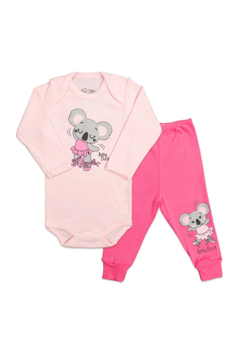 Produto - Conjunto Baby Duck Pijama Bebê Feminino Ursinho