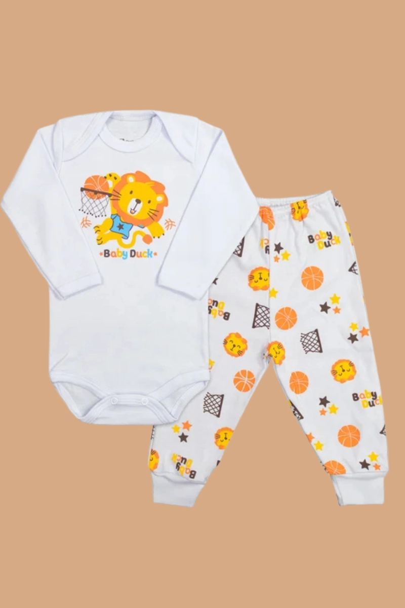 Produto - Conjunto Baby Duck Pijama Bebê Masculino Baskete