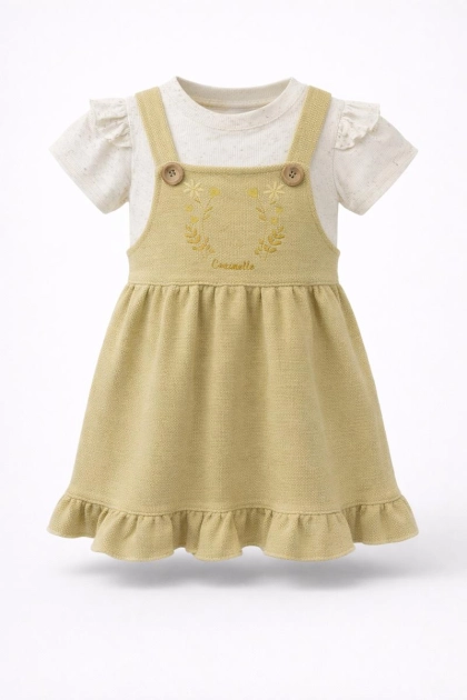 Produto Conjunto Salopete Coccinelle Bebê Bordado Feminino 