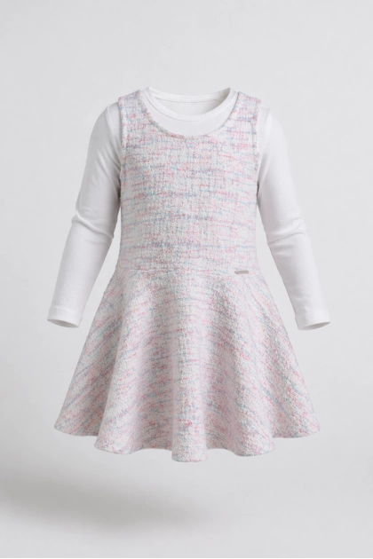 Conjunto Coccinelle Salopete Tweed Infantil Feminino Produto Conjunto Coccinelle Salopete Tweed Infantil Feminino