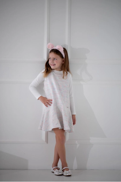 Conjunto Coccinelle Salopete Tweed Infantil Feminino Produto Conjunto Coccinelle Salopete Tweed Infantil Feminino